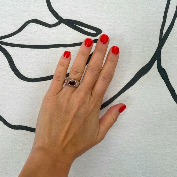 FINAL PRICE Black Hills 12k Garnet Ring - Picture 3 of 6